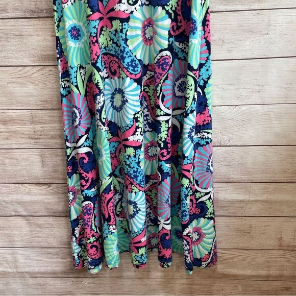 TALBOTS FLORAL COTTON KNIT MAXI DRESS - Picture 3 of 8